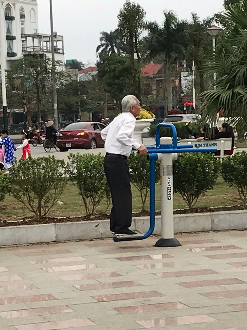  -  - Exercising in the streets of Haiphong 
