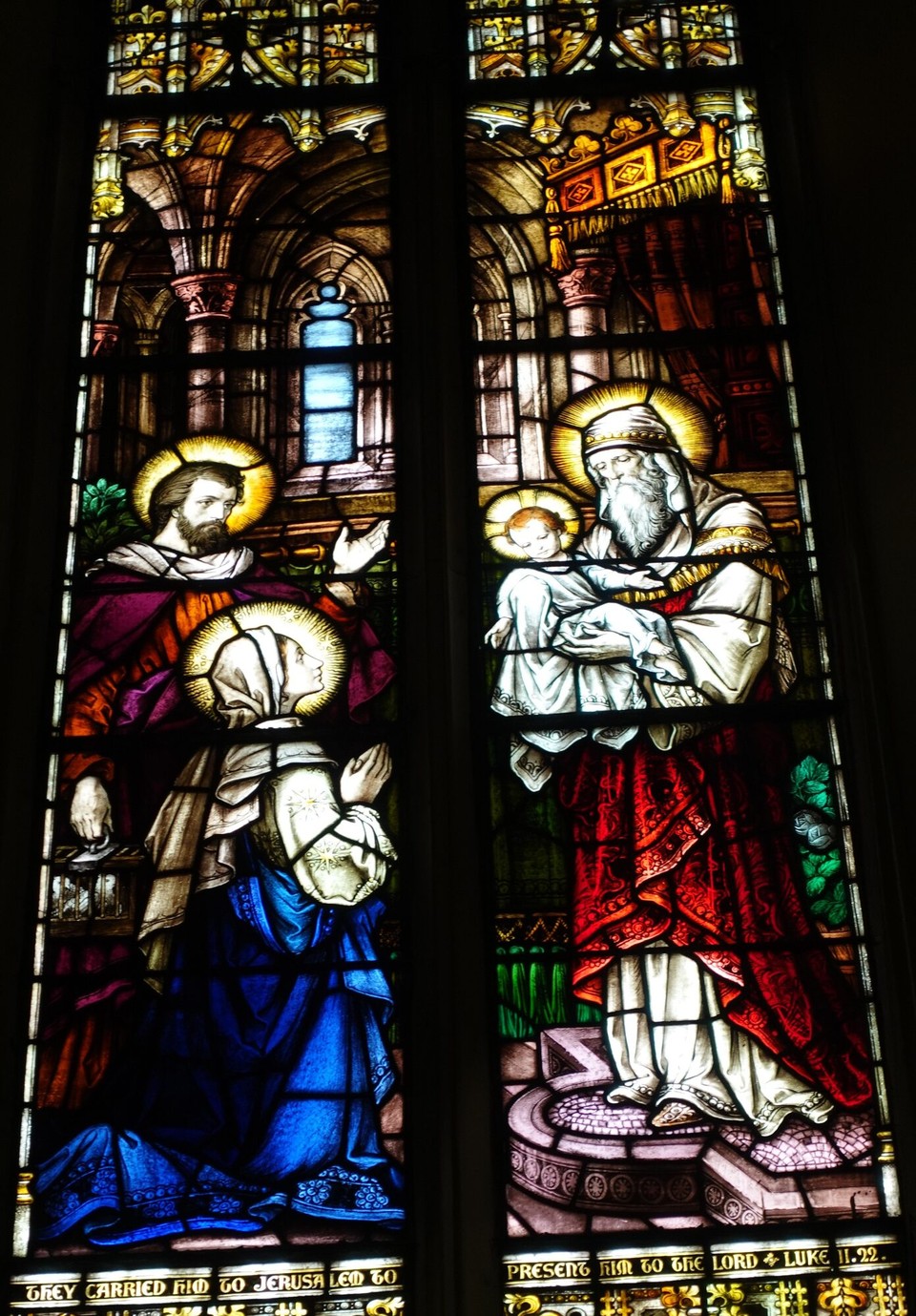 Kanada - Halifax - Kathedral Fenster Jesus wird im Tempel aufgepfert
