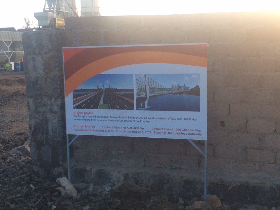 Station 21 -  - Ein neues Mega Projekt: eine neue, zusätzliche Brücke über den Blue Nile- natürlich unter der Regie von China