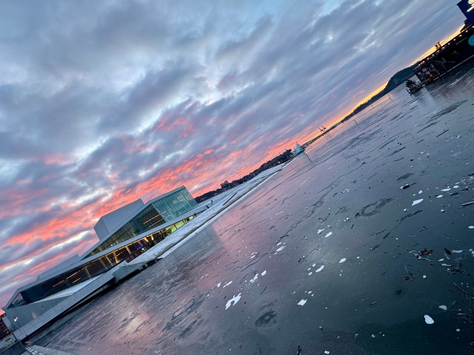 Norwegen - Oslo - ... oder dieser Wahnsinns-Sonnenaufgang in der Oper!
