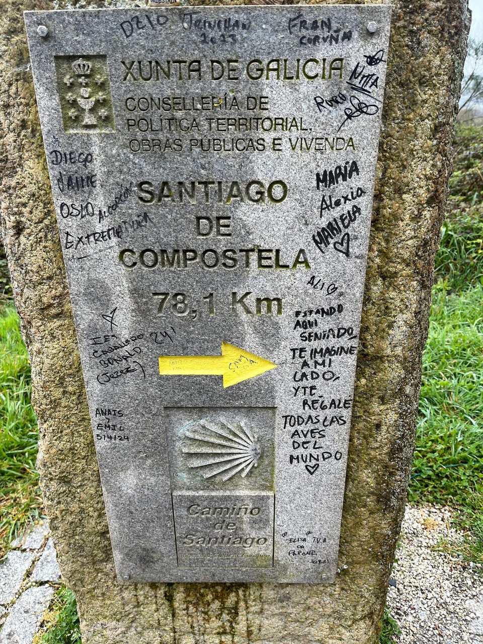 Spanien - Palas de Rei - In 78,1 km ist das Ziel. 