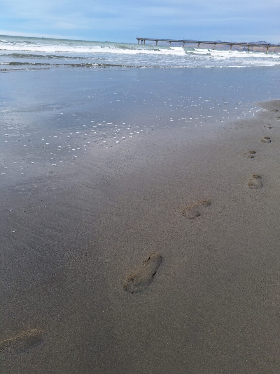 Neuseeland - Christchurch - Spuren im Sand