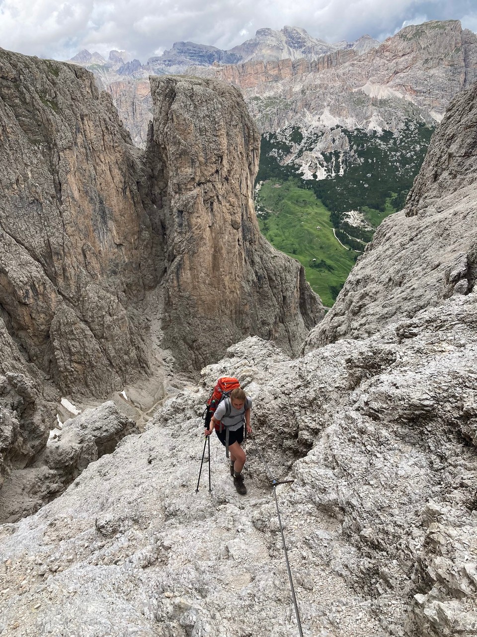 Ort bestimmen … -  - Gesicherter Steig durch die Sella