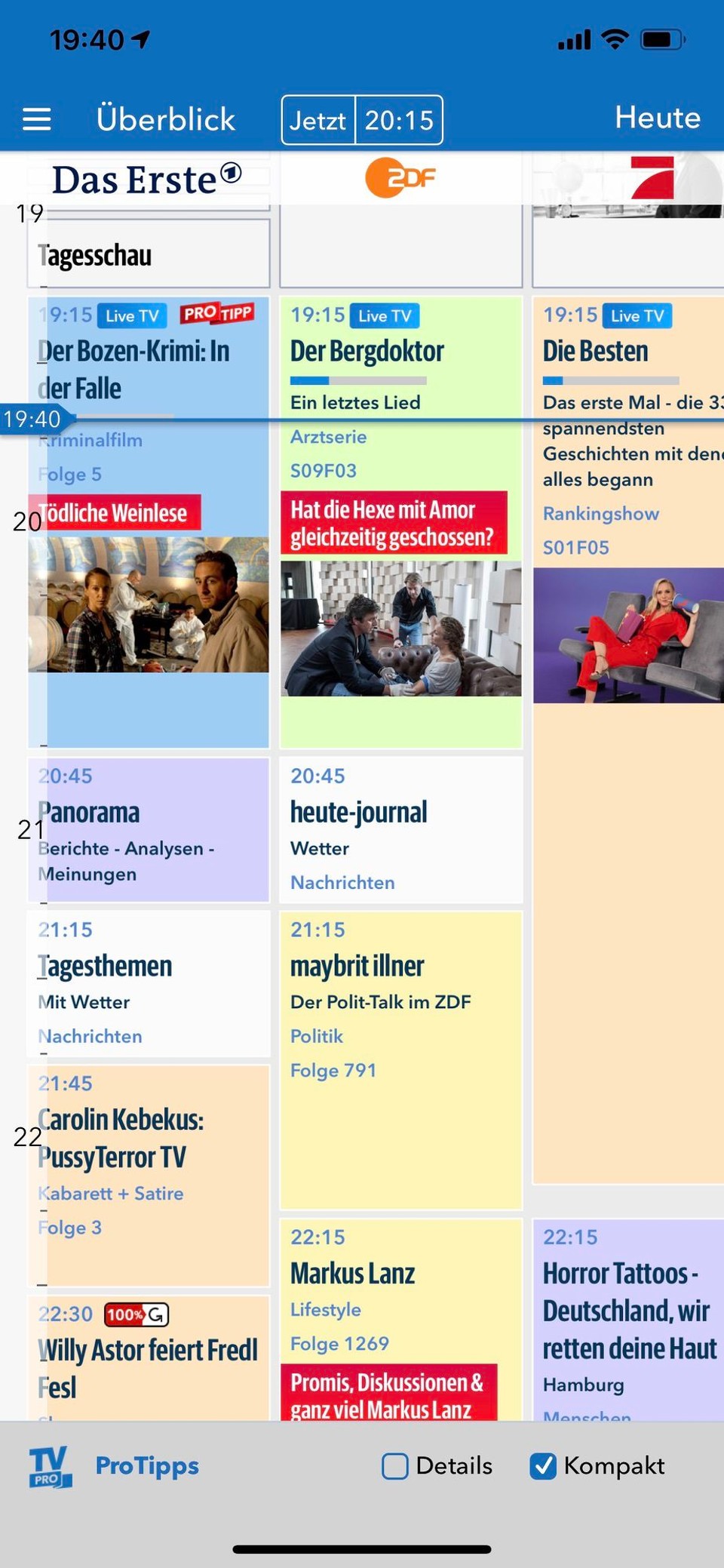 Spanien - Puerto de la Cruz - Sogar die Tagesschau kommt um 19:15 Uhr 