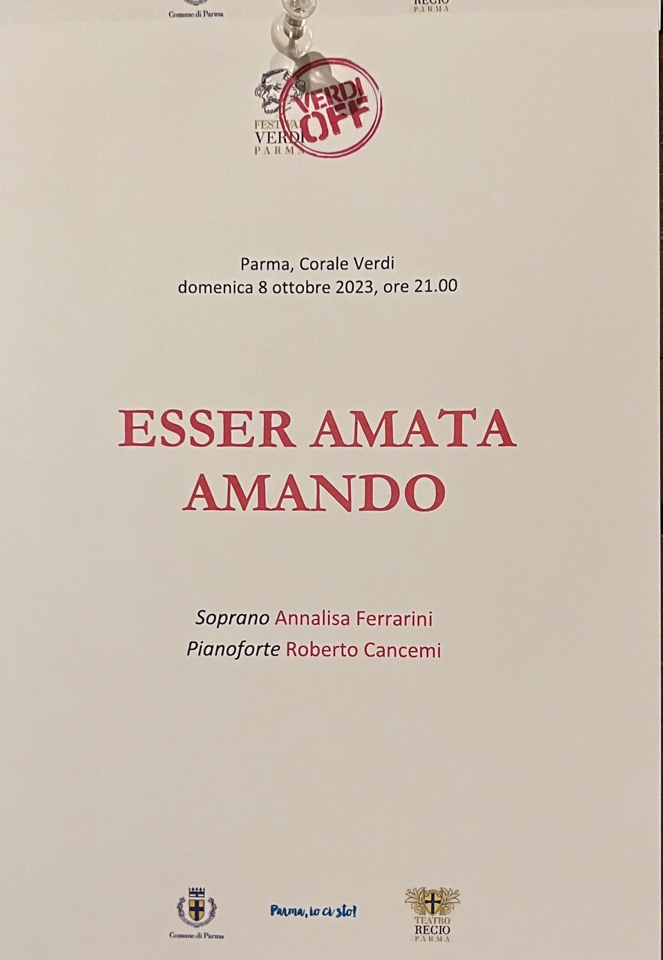 Italien - Parma - Am Abend, nachdem Altstadtbummel, einem feinen Gelato und dem Genuss des Abendessens gingen wir hierhin…und waren gespannt, was uns erwartet…