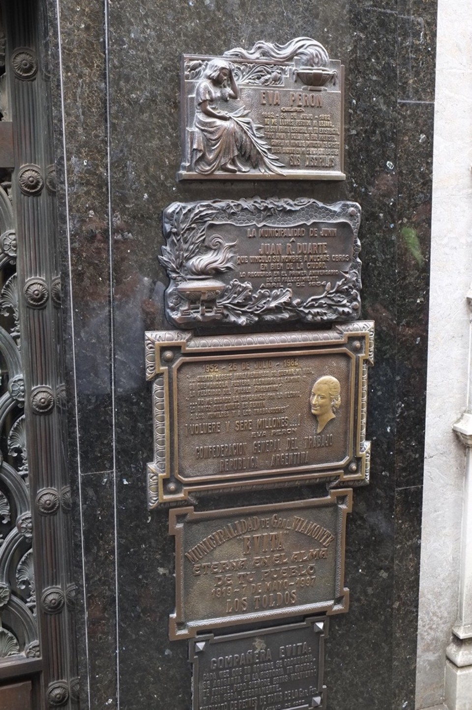 Argentina Buenos Aires - Palermo - Grave of Evita Peron and her family 