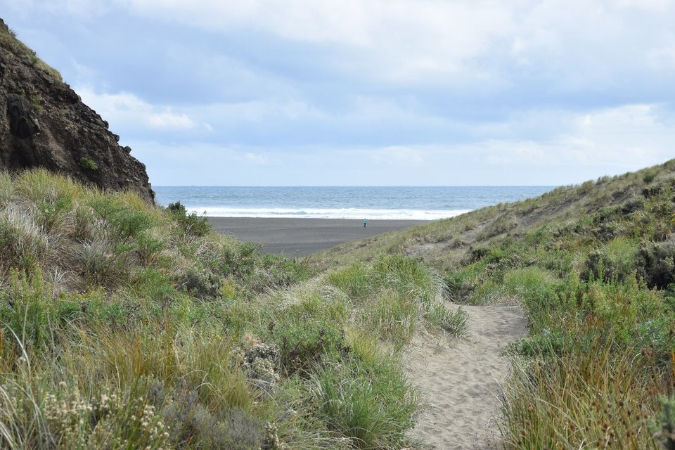 Neuseeland - Karekare - Unser erster Blick auf den schwarzen Strand