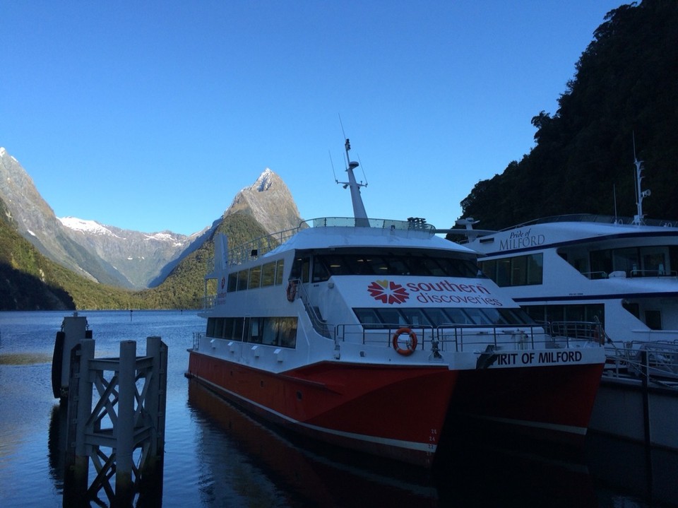 Neuseeland - Te Anau - Cruising the Milford Sound - und die Sonne scheint (üblich ist heftiger Regen...)