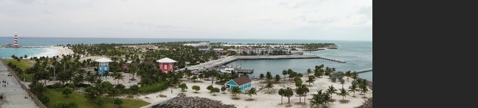 Bahamas - Ocean Cay – MSC Marine Reserve - ganz Insel als Panorama