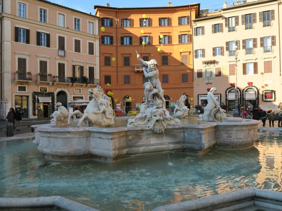 Italy - Rome - Fontaine de neptune, place navone