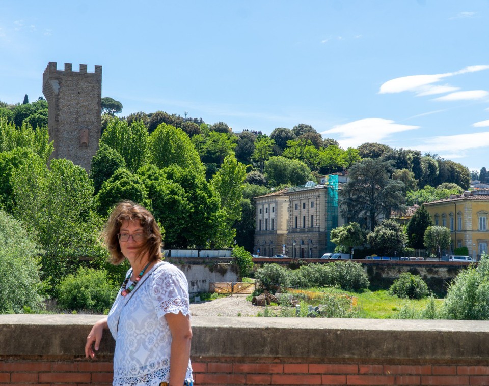 Italien - Florenz - Ausblick über den Arno.