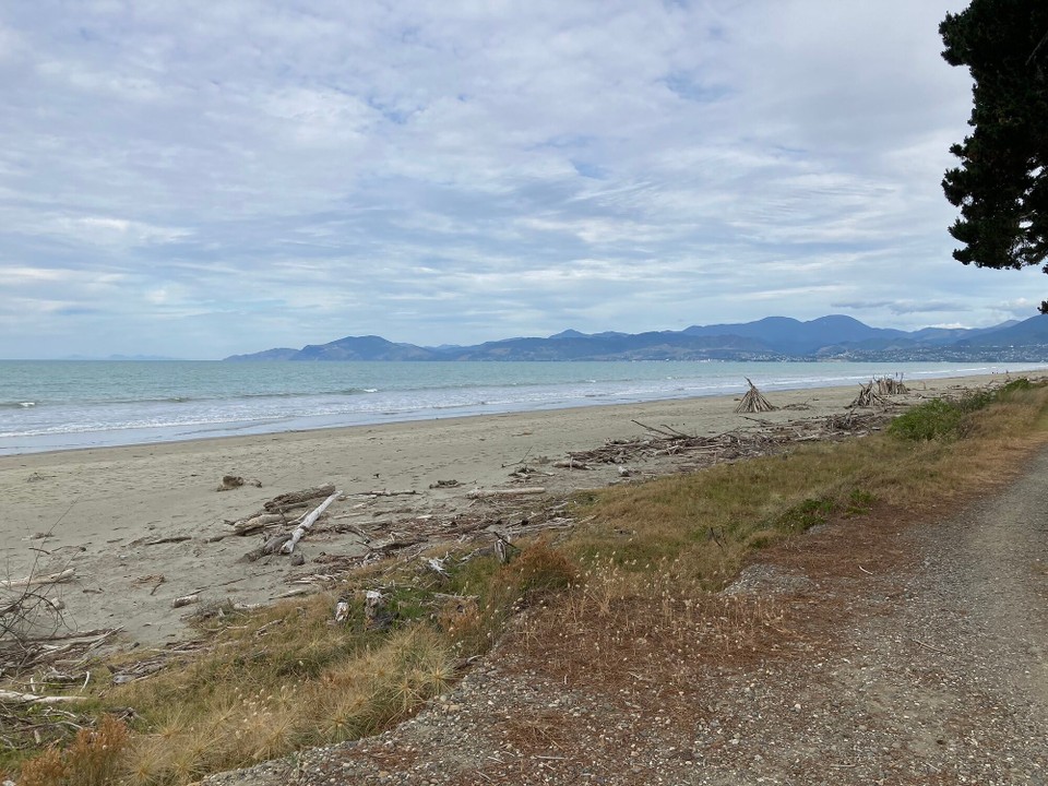 Neuseeland - Richmond - Rabbit Island Beach - kleiner Abendspaziergang mit Blick auf Nelson