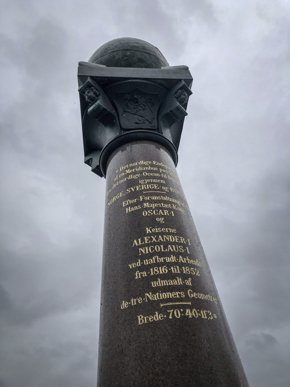 Norwegen - Hammerfest - Struve Meridian-Säule in Hammerfest