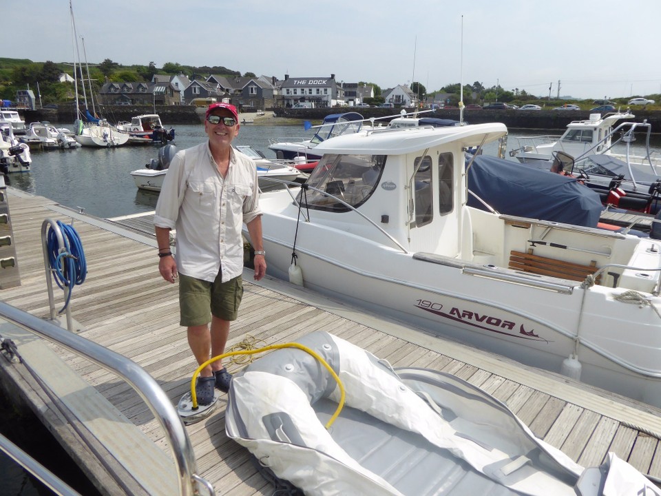 Ireland - Kinsale - Inflating the dinghy.