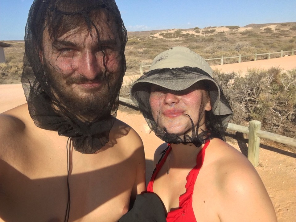 Australien - Karijini - Wie gesagt... ohne Fliegennetz war nichts los im Cape Range NP