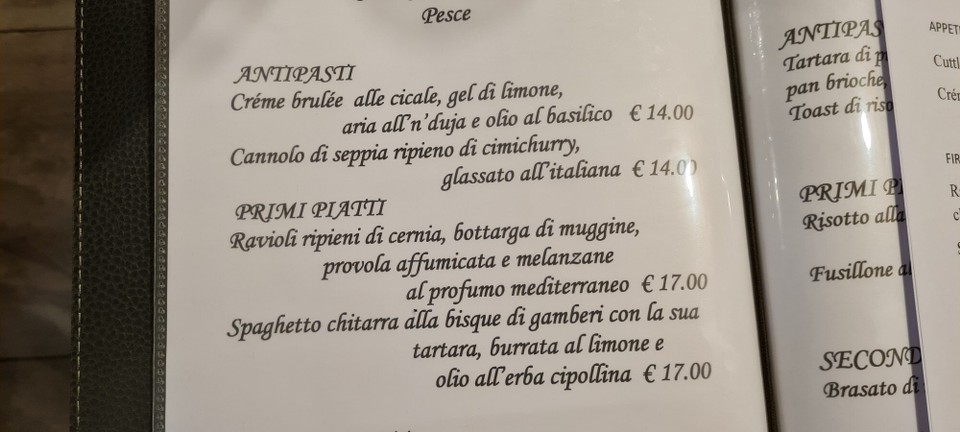 Italien - Pisa - Mehr-Gänge-Menü am Abend