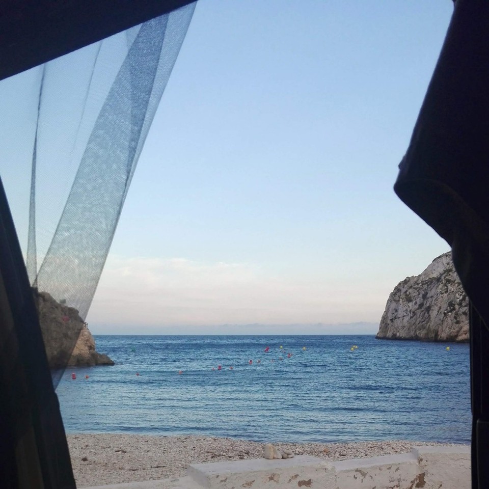 Spanien - Platja de la Granadella - Meine wunderschöne Aussicht auf den Playa de Granadella