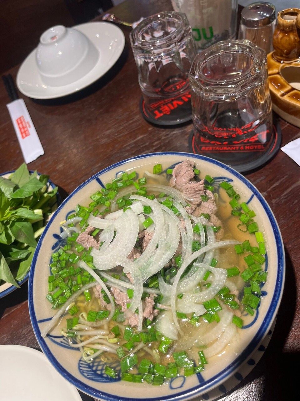 Vietnam - Ho Chi Minh City - First meal had to be Vietnamese. I had a beef pho and an egg coffee. Egg coffee is so yum! 