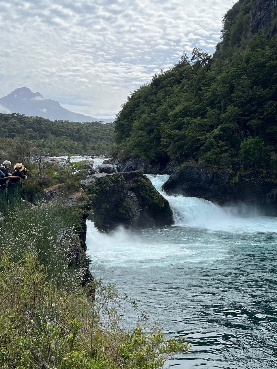 Chile - Puerto Montt - The water for the falls comes from The Andes