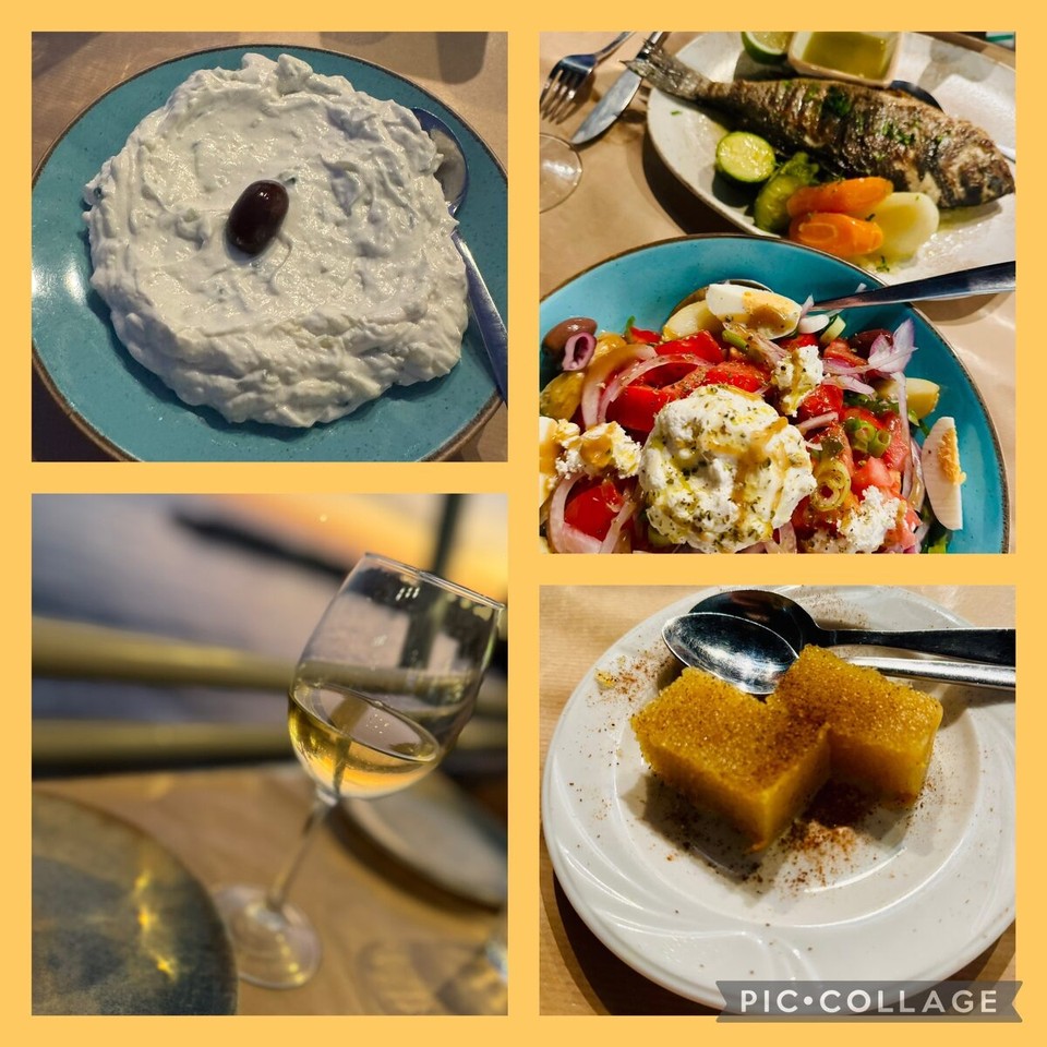Griechenland - Chora Sfakion - Dorade & Salat sfakias. 
