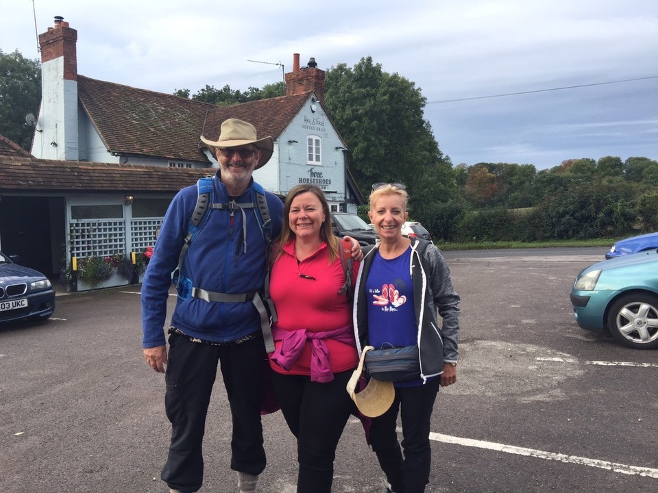 United Kingdom - Marlow - Three Horseshoes Pub, Marlow. Meeting point for start of walk. We pre-ordered our lunch. 