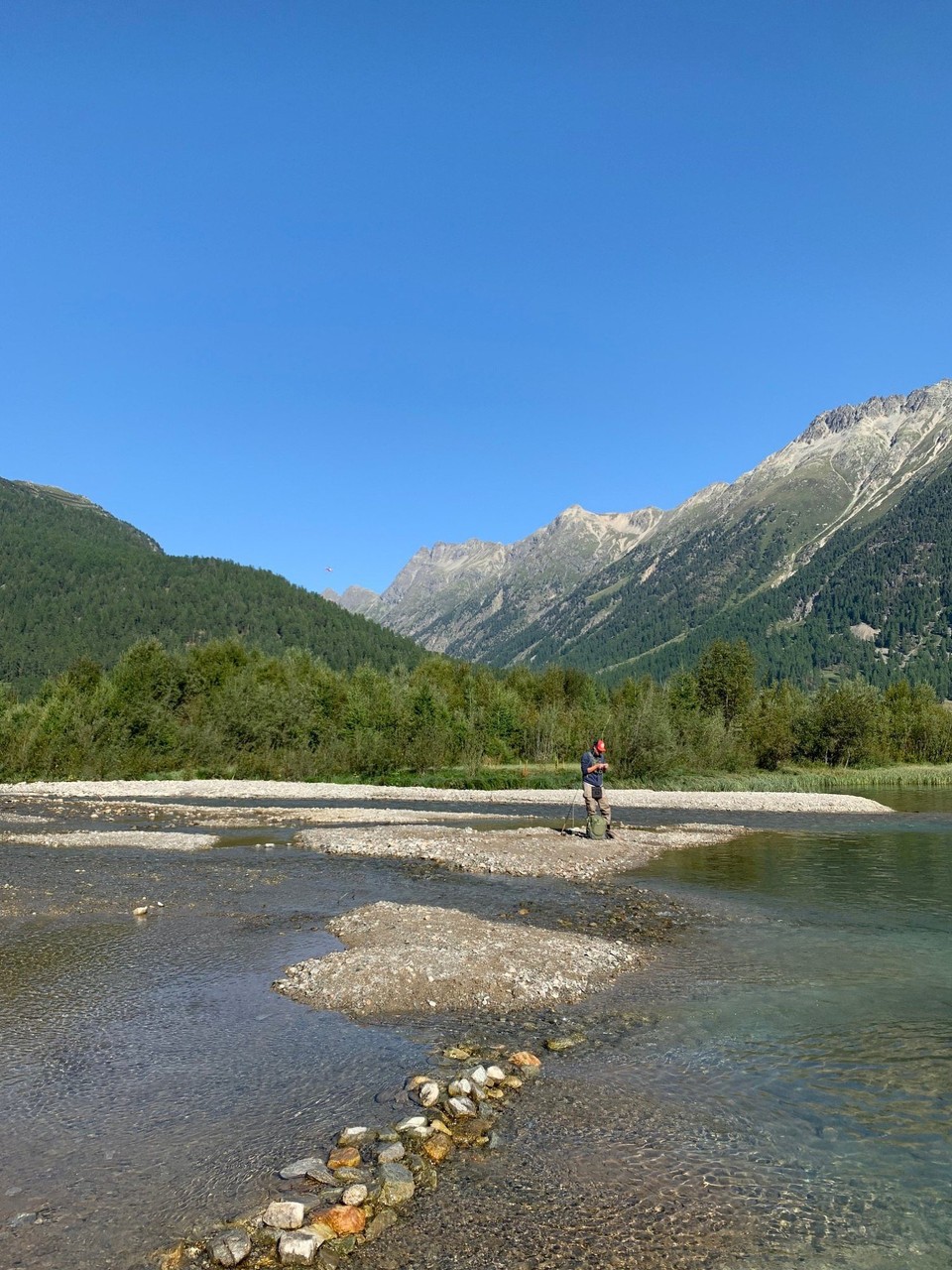 Schweiz - Scanfs - Fischen bei Samedan
