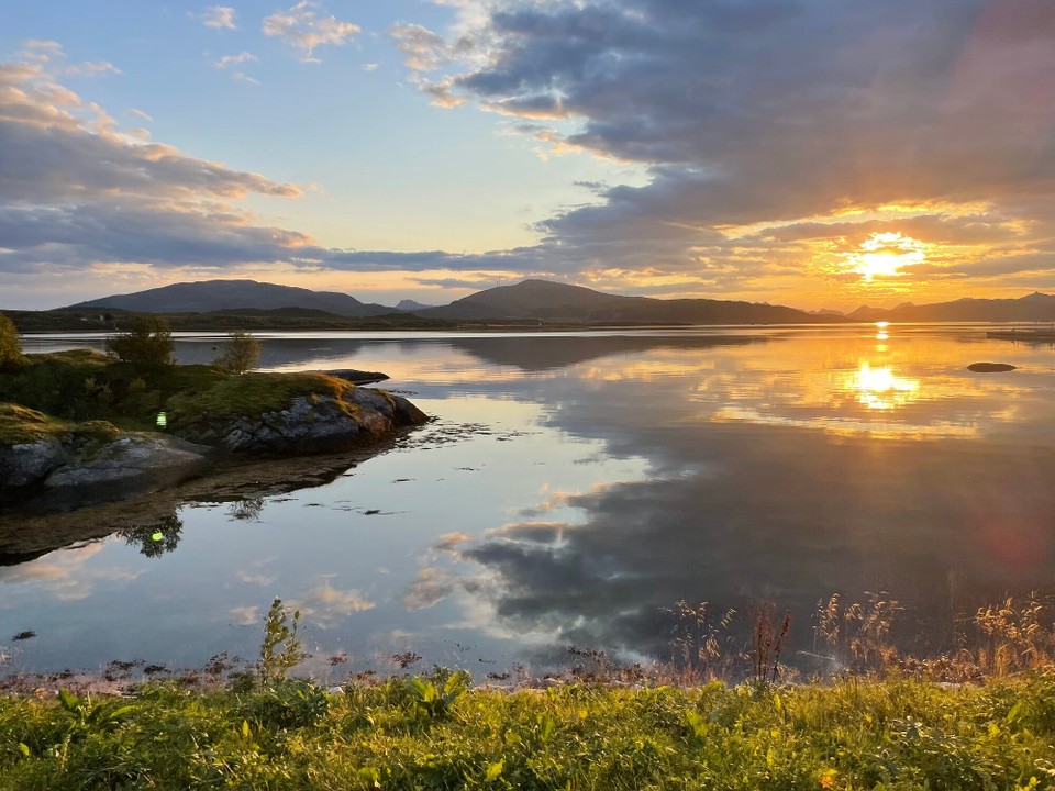 Norwegen - Sortland - Mit einem fantastischen Sonnenuntergang werden wir heute belohnt 