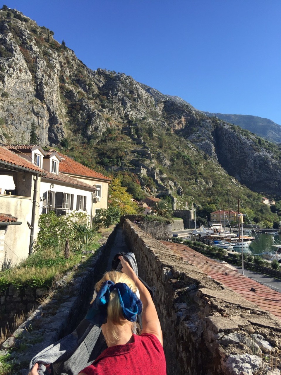  - Montenegro, Kotor - Walking on front wall