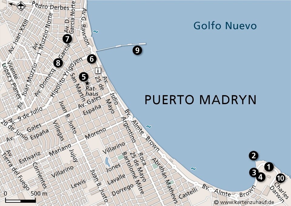 Argentinien - Puerto Madryn - Stadtplan