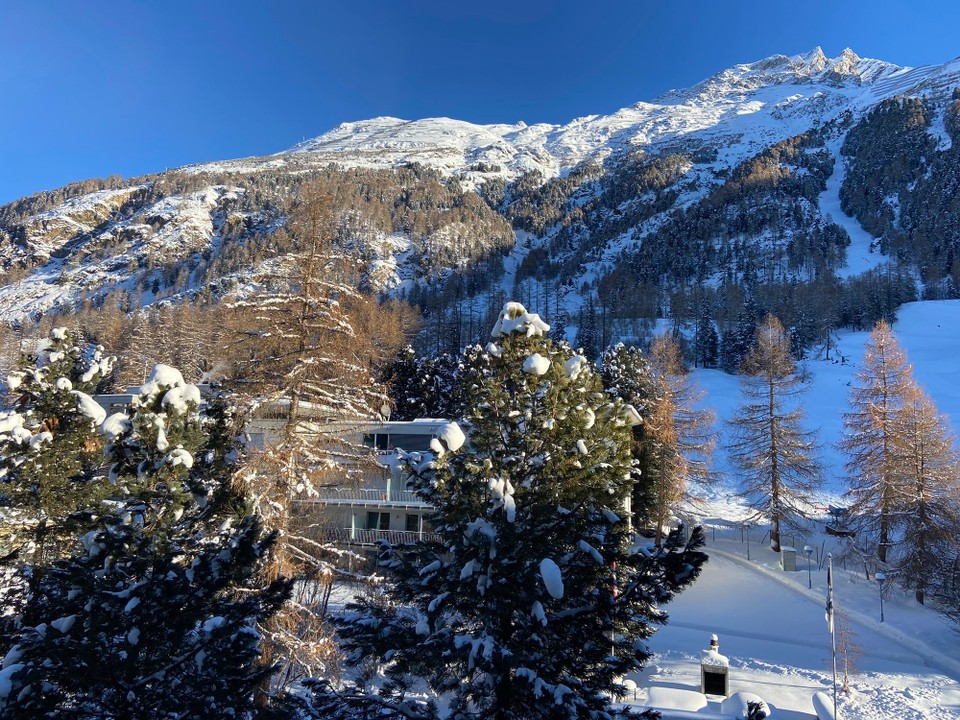 Schweiz - Bivio - Blick aus dem Zimmer