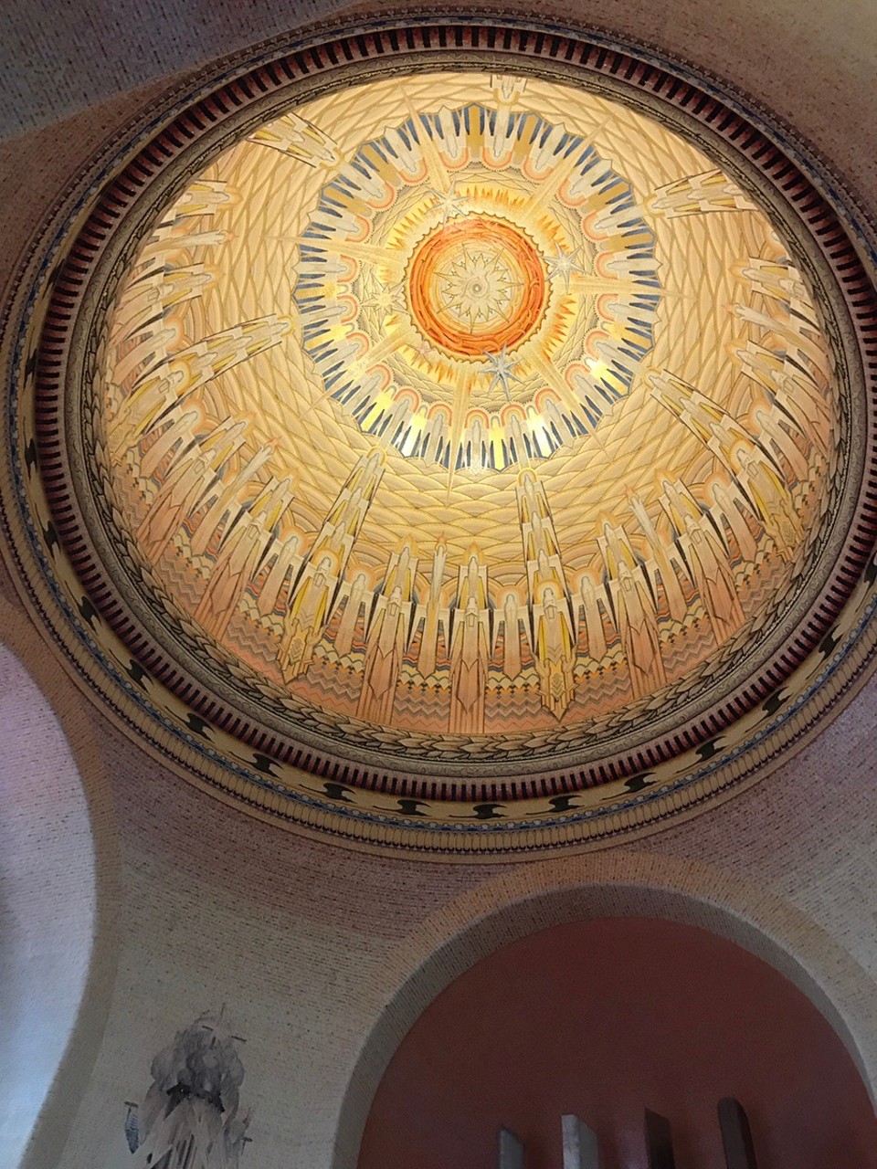 Australia - Canberra - Cathedral like ceiling where the unknown soldier lays.