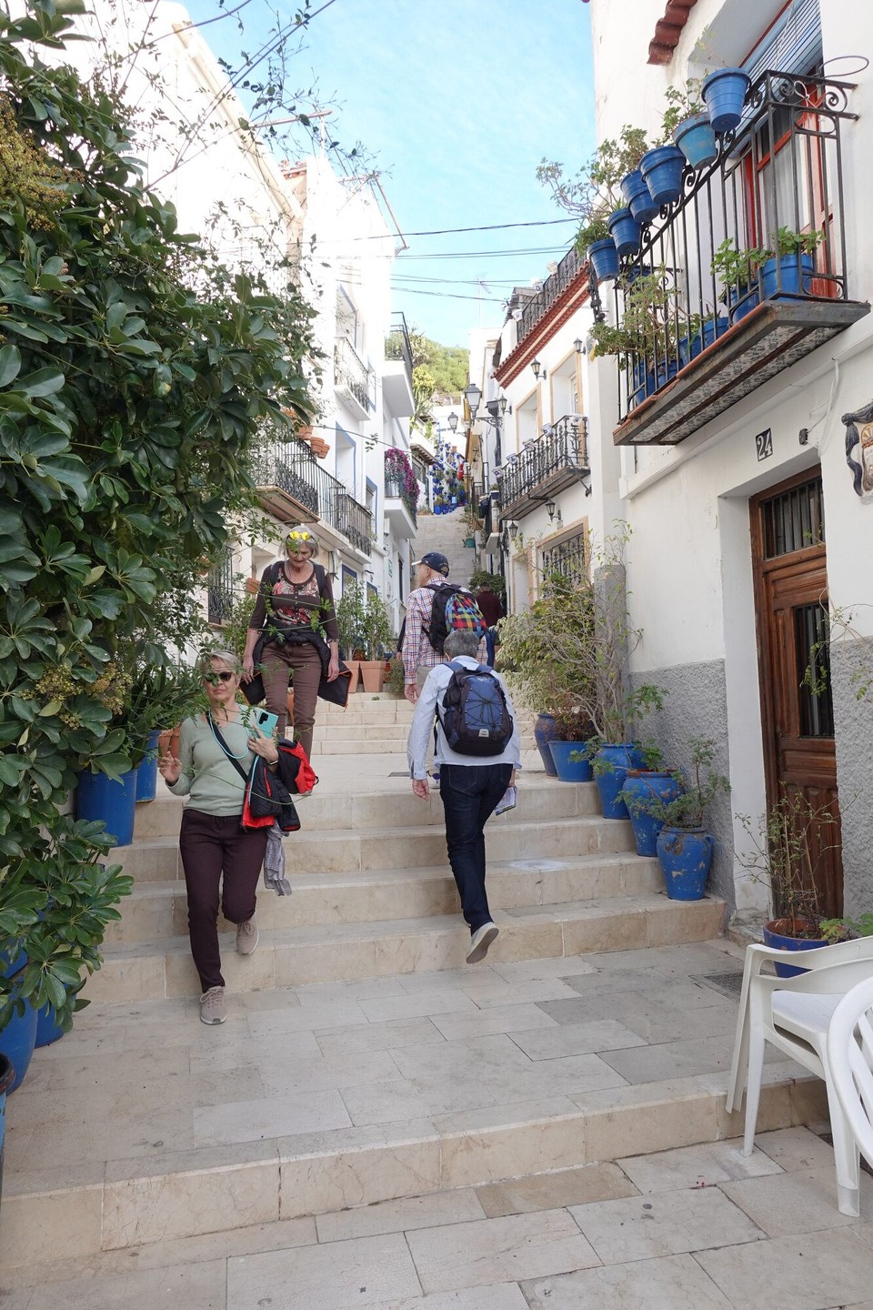 Spanien - Alicante - Gaass vun der Buerg rof