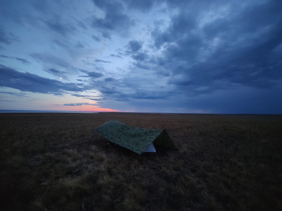 Kasachstan - Абай - Nachtlager, weit und bereit nur Steppe