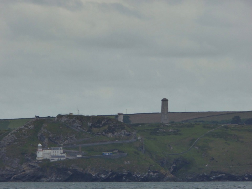 Ireland - Arklow - Originally there were two Wicklow Head lighthouses to differentiate between the Hook and Howth Head ones.  The front and rear lighthouses were built in 1781, and the front one was rebuilt in the early 19th century.  
The rear lighthouse was struck by lightening in 1836, but was left as a landmark.