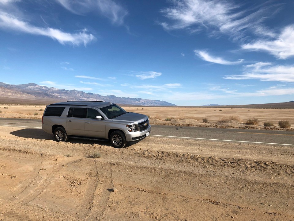 Vereinigte Staaten - Lone Pine - Near Panamint Springs - Salz- und Sandfläche 