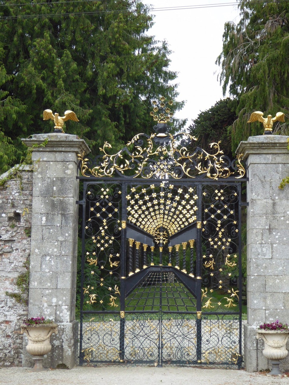 Ireland - Enniskerry - It seems past viscounts visited Europe to ‘pick’ their favourite items from the tour, for example this 240 year old gate from the Cathedral at Bamberg in Germany.