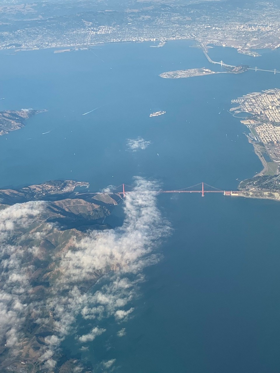 Vereinigte Staaten - San Francisco - Golden Gate Bridge SF von oben