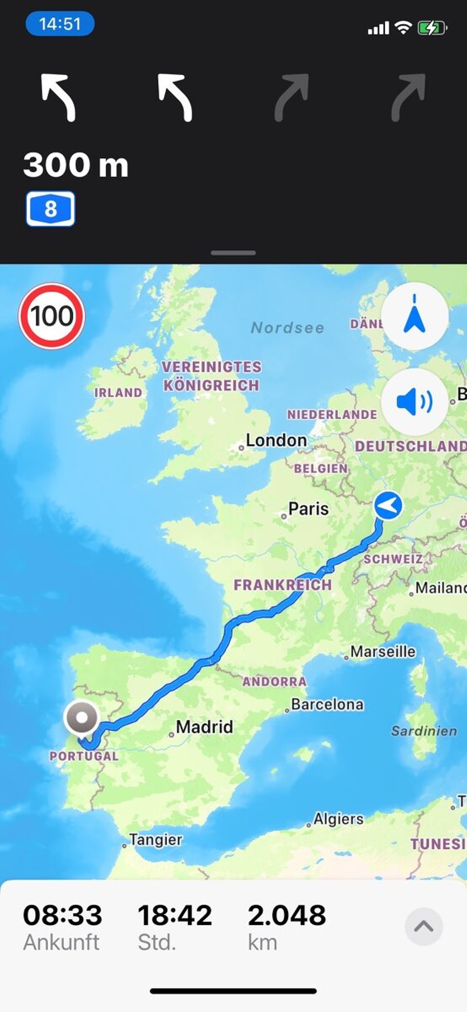 Deutschland - Karlsruhe - Jetzt abbiegen Richtung Süd Osten und dann circa 2000 km immer geradeaus!