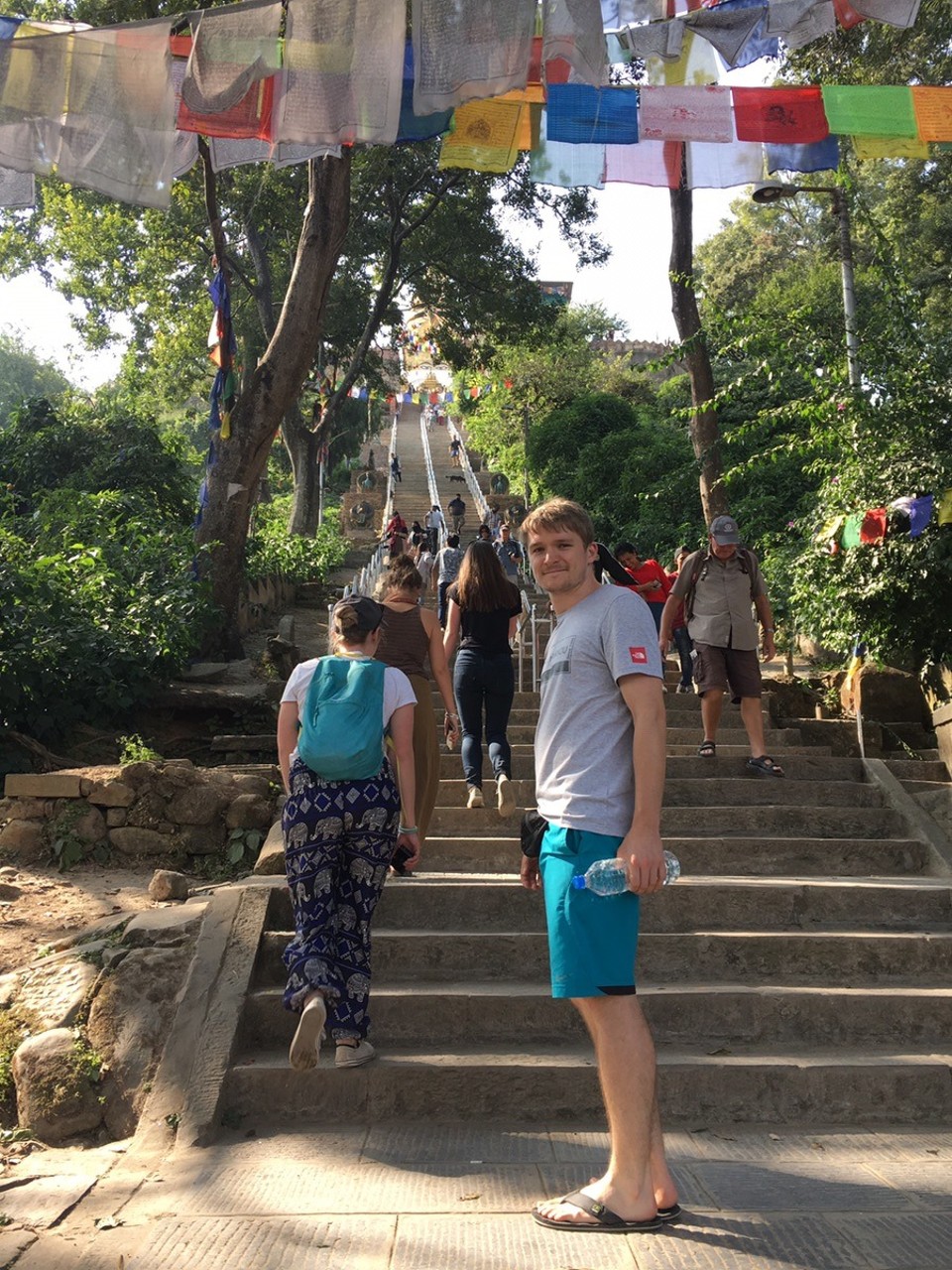 Nepal - Kathmandu - On the way to Swayambhunath Temple ...
