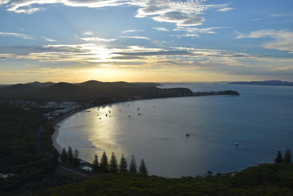Australien - Newcastle - Blick auf Shoal Bay vom Tomaree Head aus