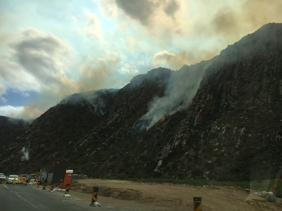 Südafrika - Robertson - bush fire 