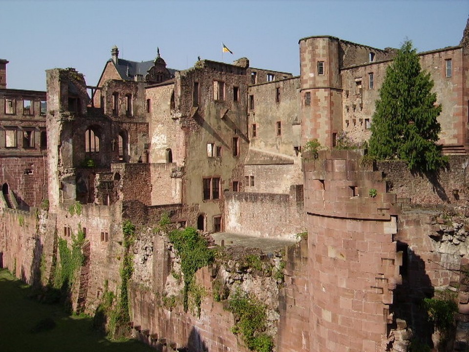 Deutschland - Heidelberg - Blick vom Schloßgarten