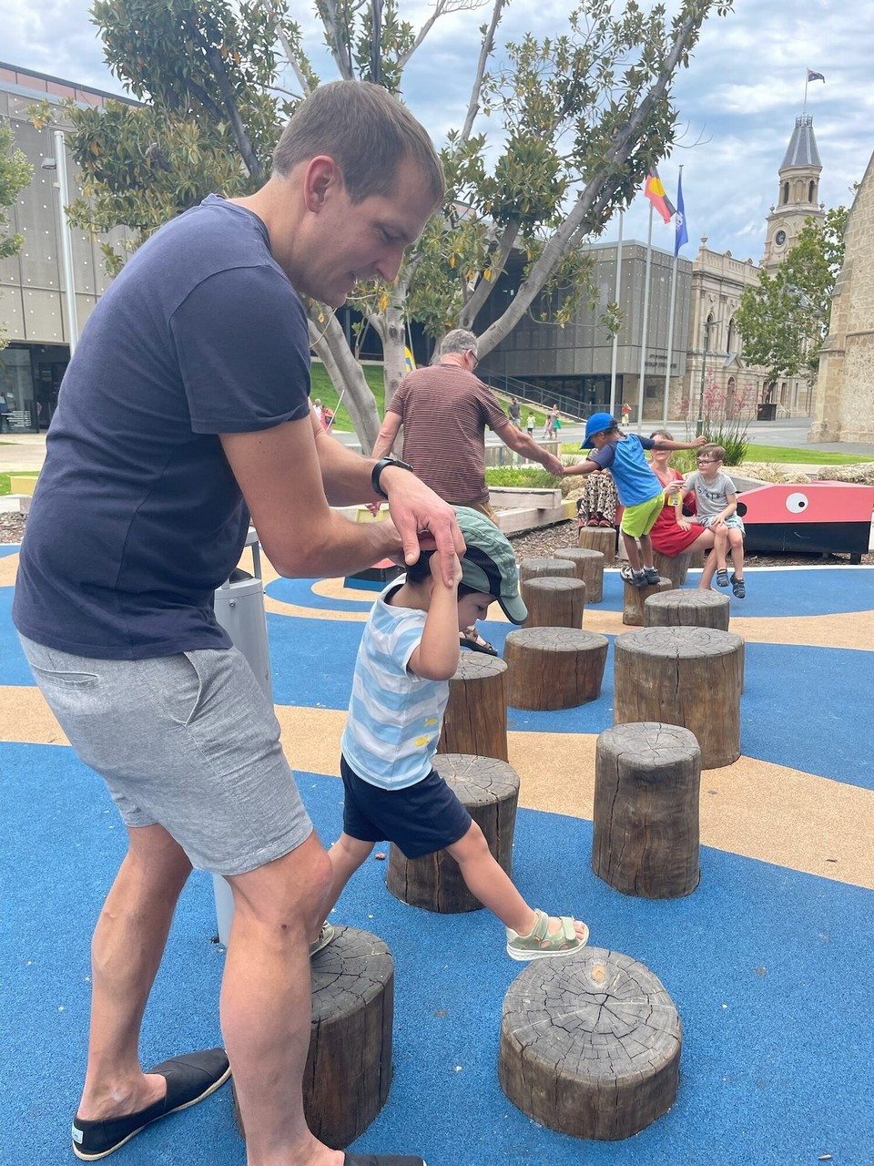 Australien - Fremantle - Anschließend ging es zum balancieren…