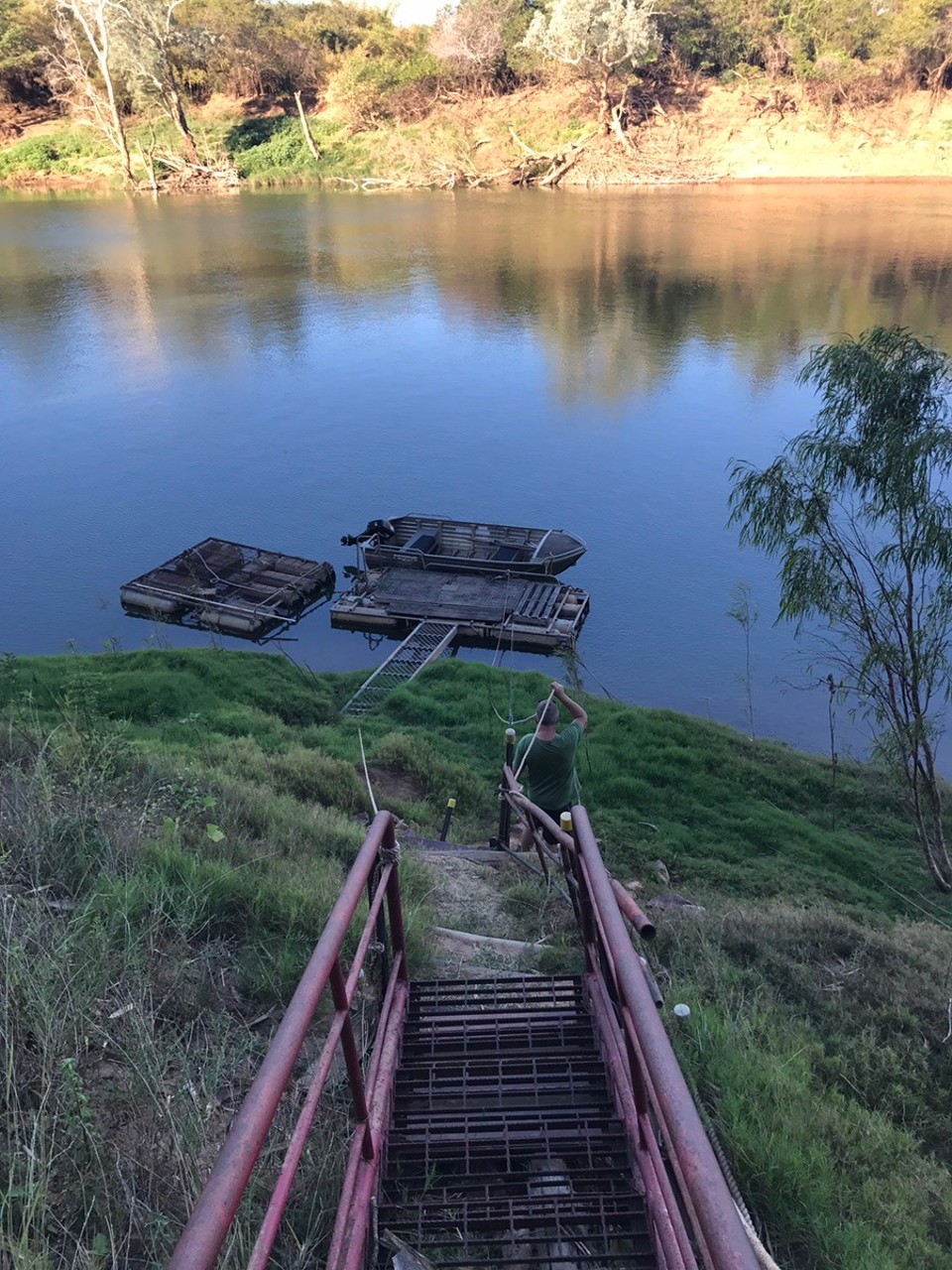  - Australia, Daly River - Steve tried throwing a line in .. crocs live here and crash out in the sandy banks.. he was shitting himself !!!!