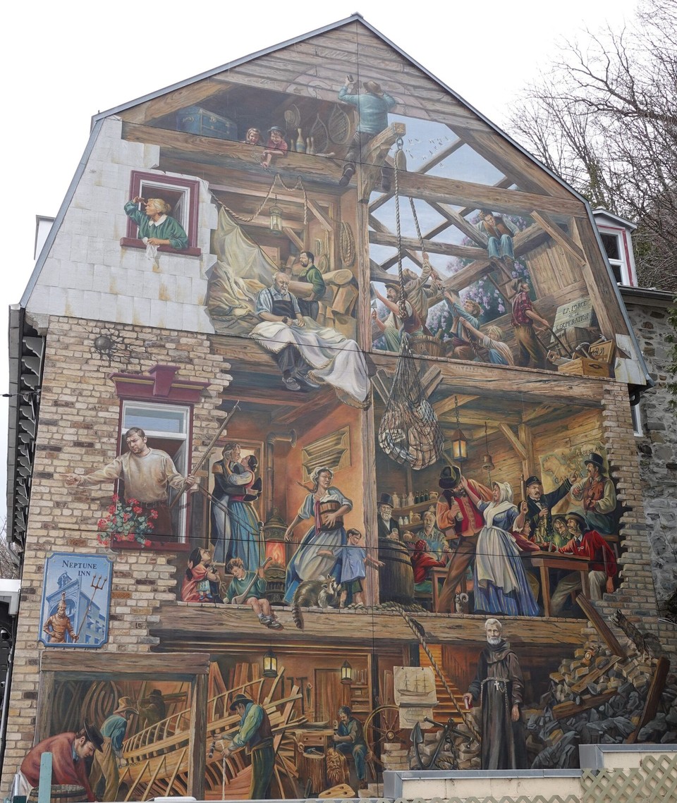 Kanada - Québec - fresque du Petit Champlain