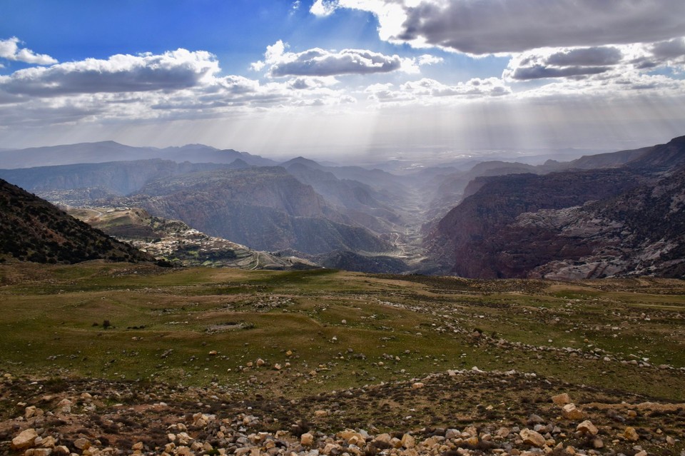 Jordanien -  - Ankunft im Dana Nationalreservat. Heute übernachten wir in einer Beduinensiedlung.