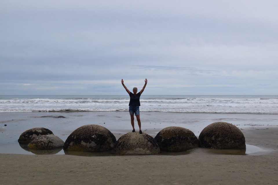 Neuseeland - Kyeburn - Moeraki Boulders am Koekohe Beach.