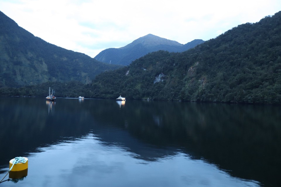 Neuseeland - Doubtful Sound - Abendstimmung am Ankerplatz