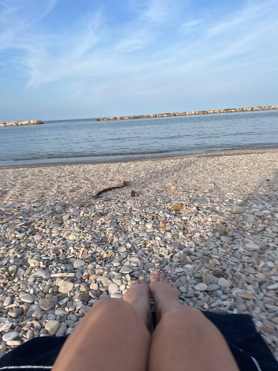 Italien - Fano - …und den nahen Kieselstrand zu geniessen🥰