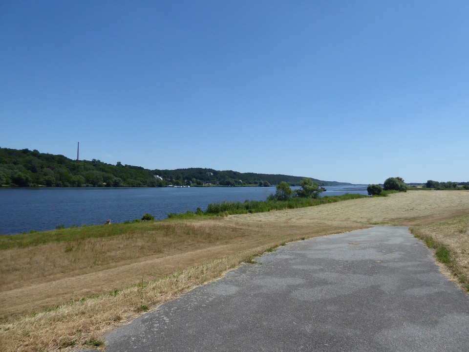 Deutschland - Boizenburg/Elbe - Es ging dann eine ganze Weile auf dem Deich, vor dem Deich, hinter dem Deich. Zum ersten Mal leider mit Gegenwind. Fiese Sache!